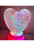 Tinc heart glitter light in pink - British product