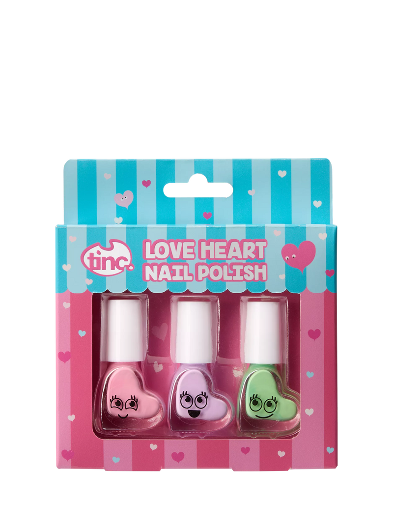 Tinc Love Heart nail polish gift set for children, imported from the UK