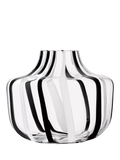 LSA International stripe glass vase 20cm black white (British brand)