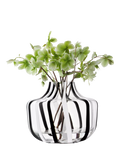 LSA International stripe glass vase 20cm black white (British brand)