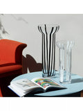 LSA International black stripe glass vase 42cm, UK version