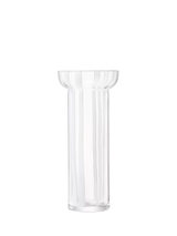 John Lewis LSA International Stripe Glass Vase White H31.5cm- Buy online at McGrocer