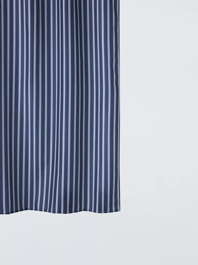 John Lewis John Lewis Ambleside Stripe Recycled Polyester Shower Curtain Indigo 180 x 180cm- Buy online at McGrocer