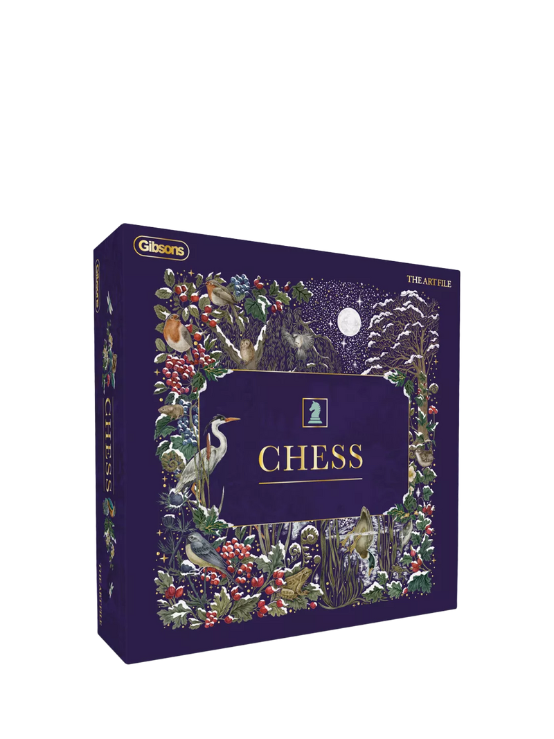 Gibsons x The Art File travel chess board, UK version