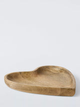John Lewis John Lewis Heart Bowl FSC-Certified Mango Wood Natural 25.5cm- Buy online at McGrocer