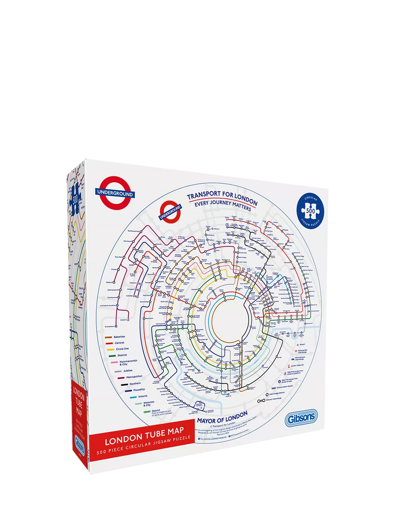 Gibsons jigsaw puzzle London Underground tube map 500 pieces, UK version