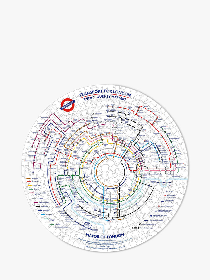 Gibsons jigsaw puzzle London Underground tube map 500 pieces, UK version