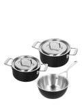 DEMEYERE Black 5-layer outdoor pan set 3 piece (British brand)