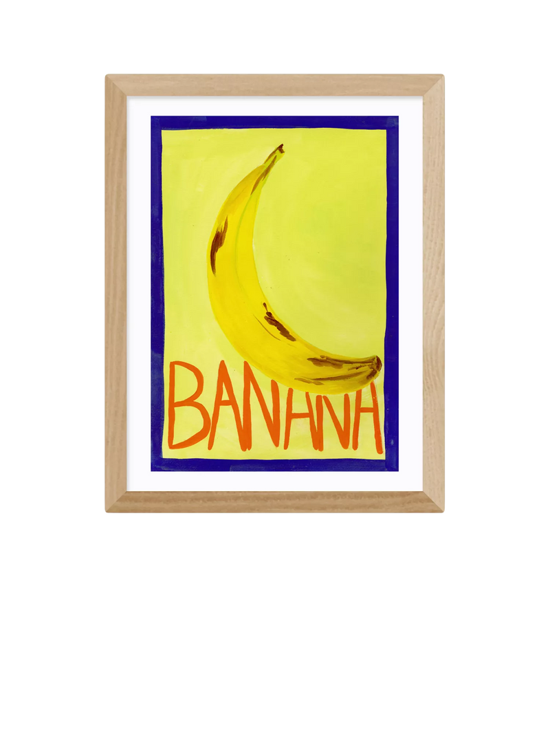 EAST END PRINTS Susie Miller Banana Framed Print, 43.4 x 33.4cm
