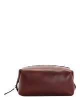 John Lewis John Lewis Made in Italy Leather Washbag, Brown- Buy online at McGrocer