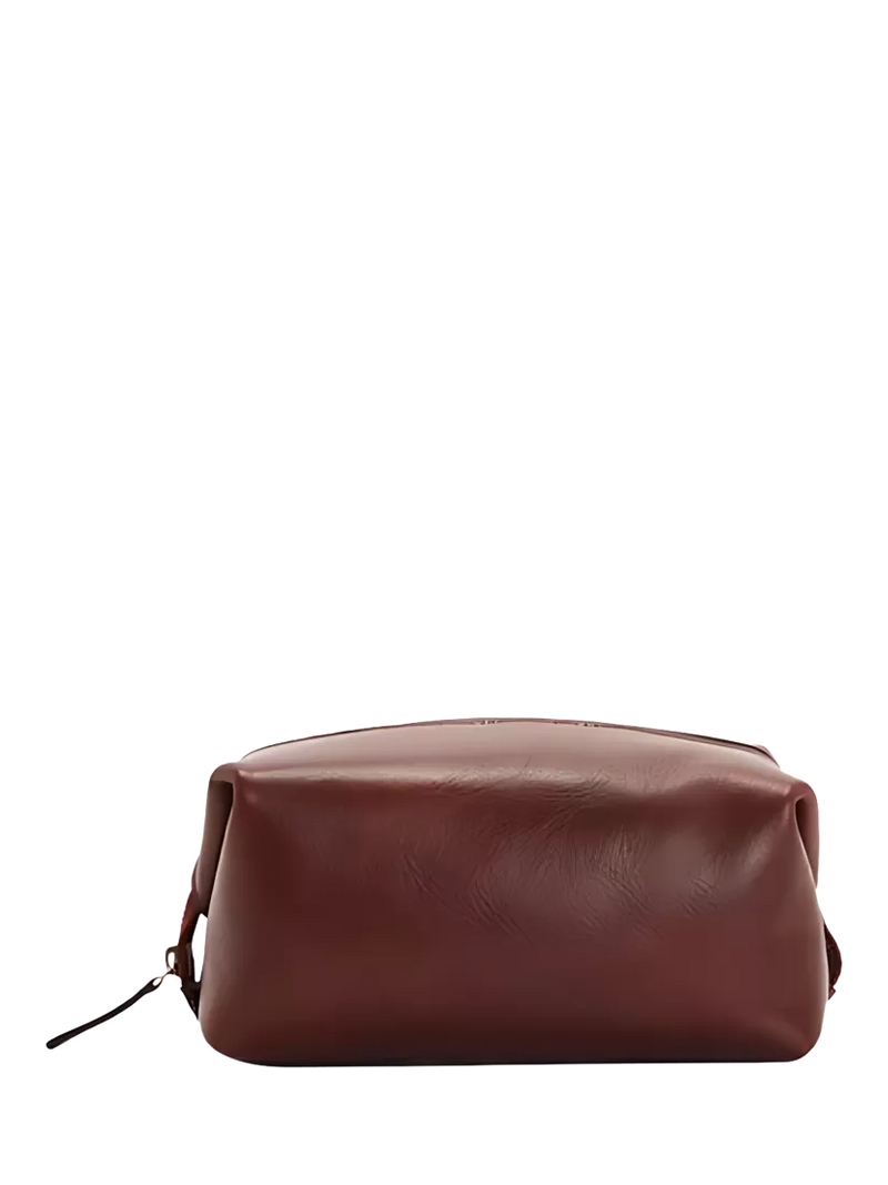 John Lewis brown vegan leather washbag from Italy, UK version