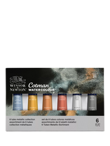 John Lewis Winsor & Newton Cotman Metallic Watercolour Paint Set - 6 x 8ml Tubes- Buy online at McGrocer