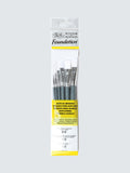 Winsor & Newton synthetic paint brush set of 6 with round, filbert, and flat brushes (British brand)