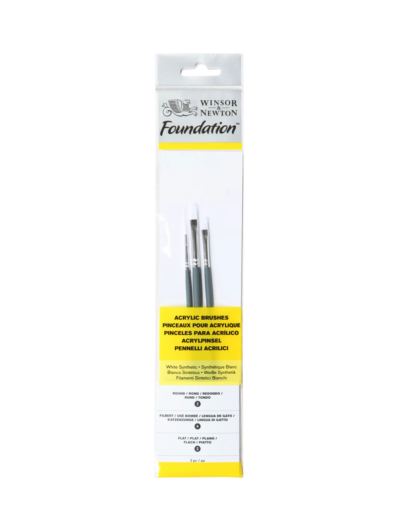 Winsor & Newton synthetic paint brush set round 1,3,5 (British brand)