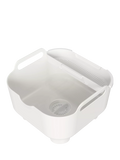 ReBorn recycled plastic washing up bowl with drainer Light Stone 9L, imported from the UK