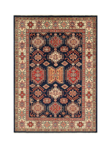 John Lewis Gooch Oriental Supreme Kazak Rug Blue Hand Knotted Wool Rug 174 x 124 cm- Buy online at McGrocer