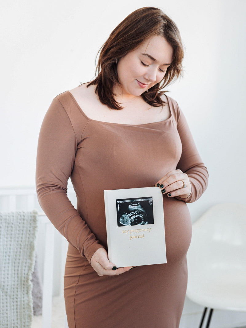 Pearhead pregnancy journal cream linen (British brand)