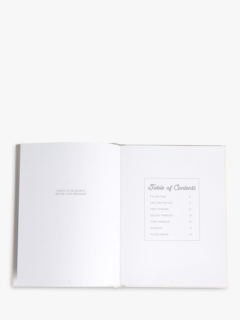 Pearhead pregnancy journal cream linen (British brand)