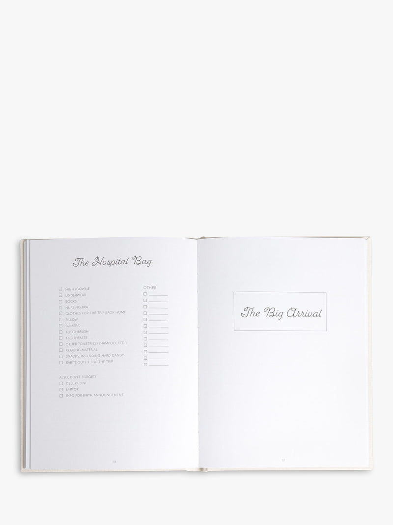 Pearhead pregnancy journal cream linen (British brand)
