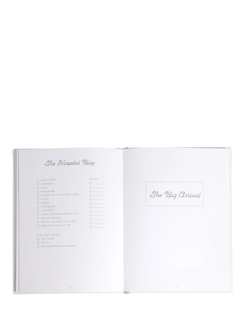 Pearhead pregnancy journal cream linen (British brand)