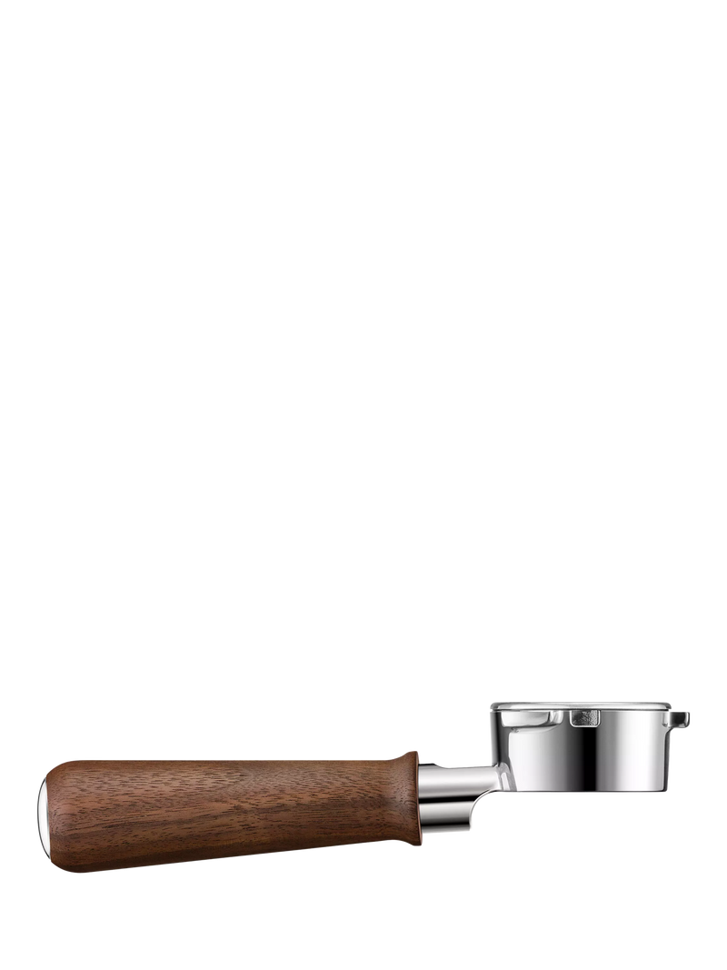 Sage Naked Portafilter 54mm walnut finish, imported from the UK