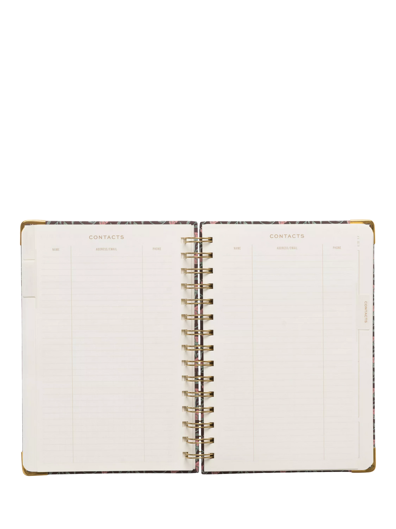 DesignWorks Ink red floral undated planner medium, UK version