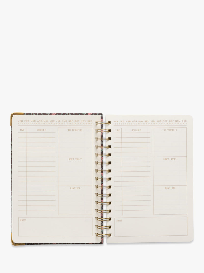 DesignWorks Ink red floral undated planner medium, UK version