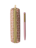 DesignWorks Ink vintage floral pen and pouch set, red (British brand)