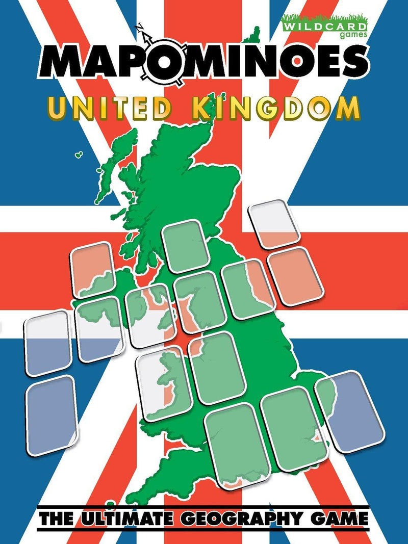 Wildcard Games Mapominoes UK Edition educational board game, imported from the UK