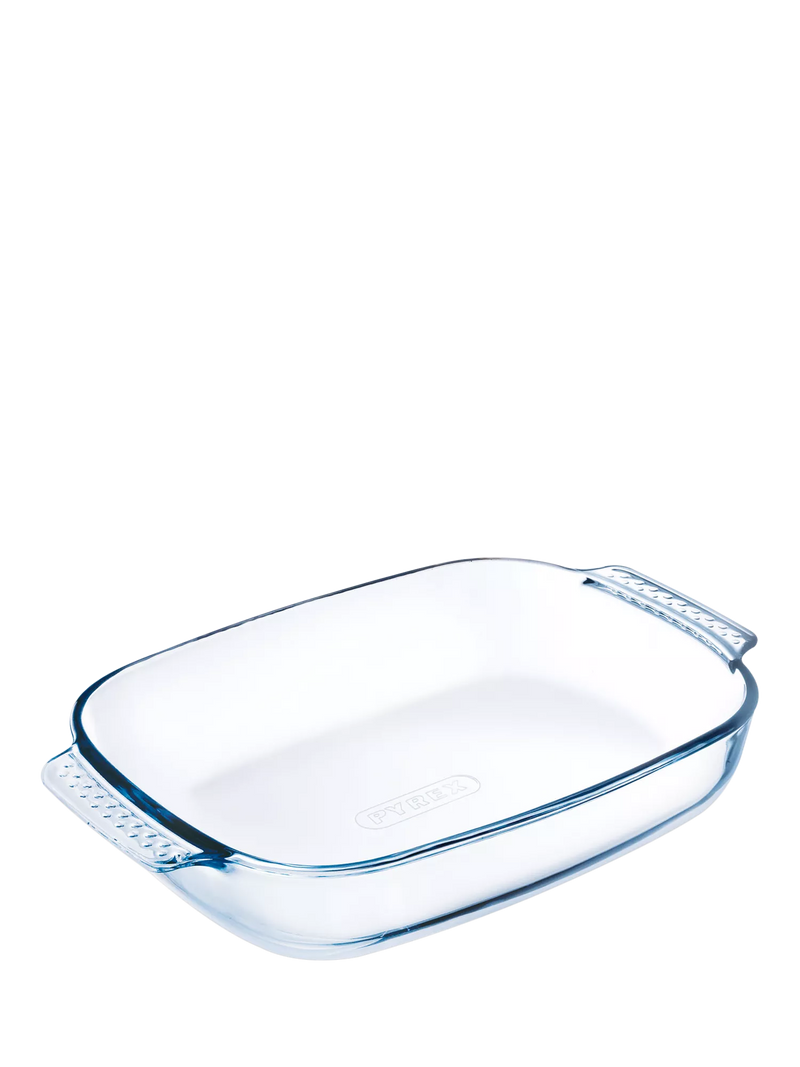 Pyrex Rectangular Glass Roasters, Set of 2, Clear