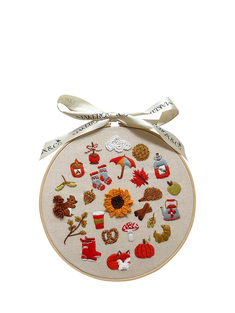 MakeBox & Co Autumn Stitches embroidery kit (British brand)