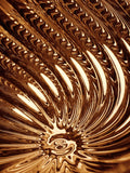 Tom Dixon Whirl large glass pendant ceiling light in gold, imported from the UK