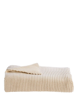 John Lewis Christy Oslo Chunky Knitted Cotton Throw 140cm x 180cm- Buy online at McGrocer