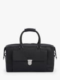 OSPREY LONDON leather weekender bag in Black, imported from the UK