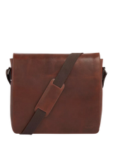 John Lewis Osprey London Smithy Large Leather Messenger Bag, Cognac- Buy online at McGrocer