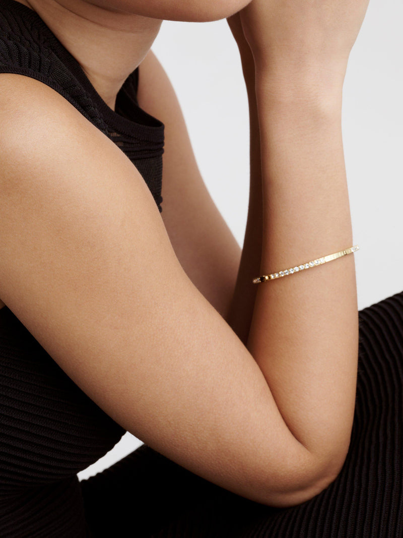 Ted Baker bangle bracelet narrow crystal hinged, UK version