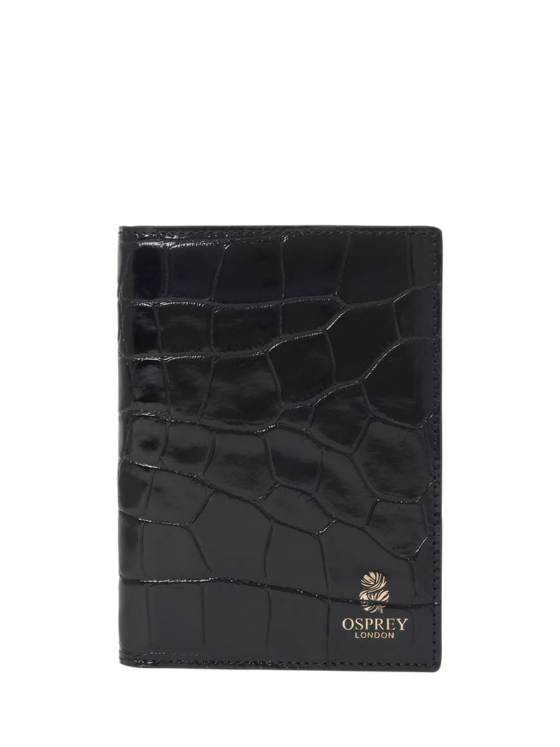 Ospey London croc leather passport cover, UK version