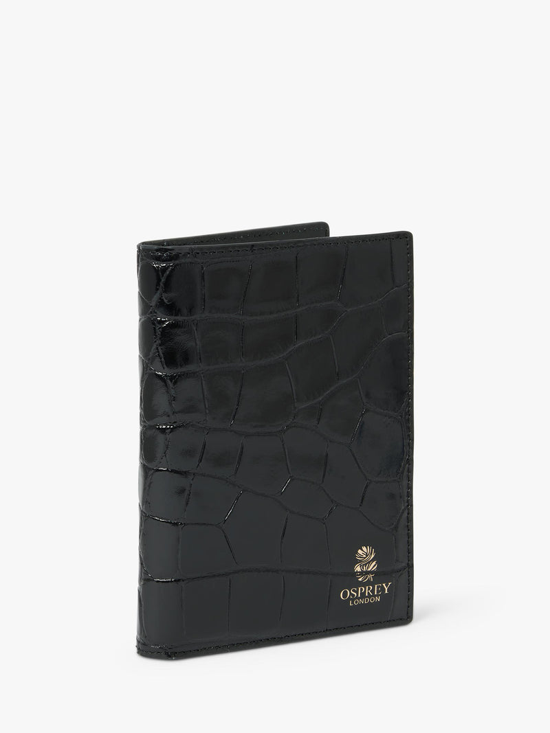 Ospey London croc leather passport cover, UK version