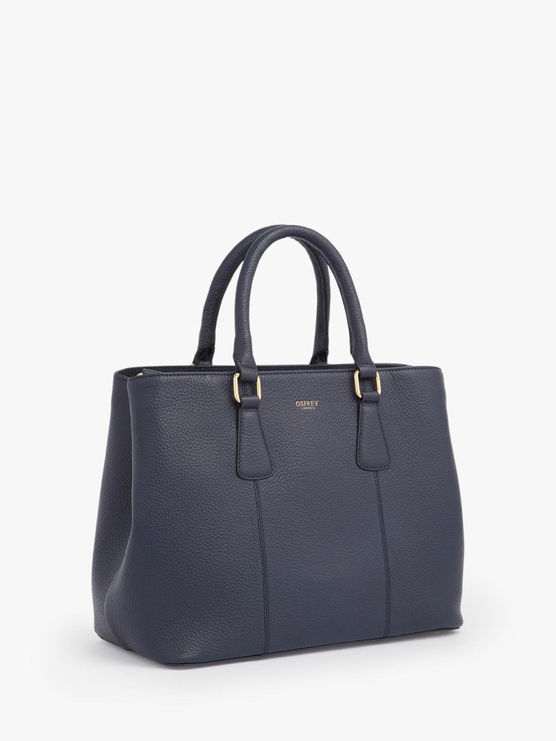 OSPREY LONDON Adaline leather workbag with gold hardware - British brand