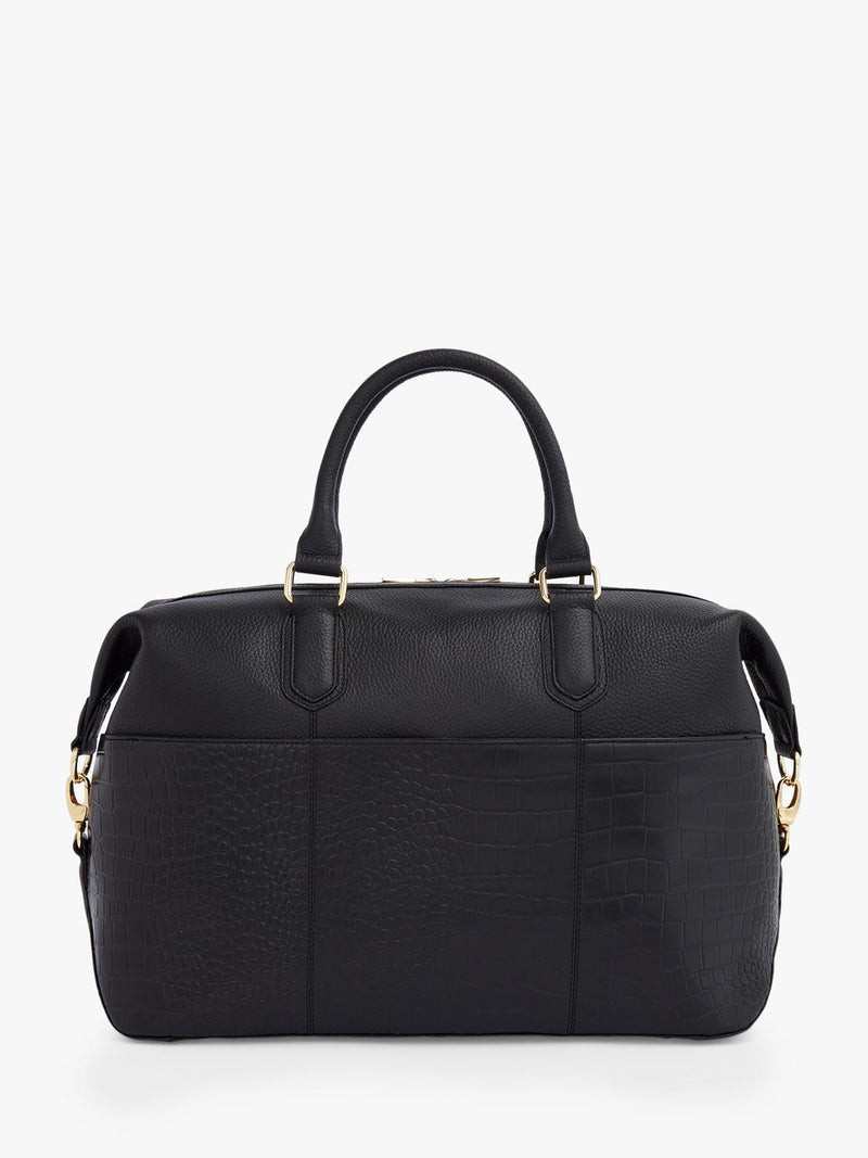 OSPREY LONDON Kellie Croc Leather Weekender Bag (British brand)