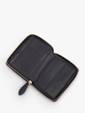OSPREY LONDON Wentworth croc leather zip purse, black - British product