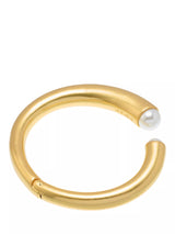 John Lewis Reiss Alana Curve Pearl Cuff Bangle, Gold- Buy online at McGrocer