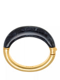 Reiss Salma hinged bangle gold tone and faux marble, imported from the UK