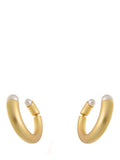 Reiss Anais Curve hoop earrings gold pearl, UK version