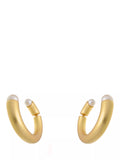 Reiss Anais Curve hoop earrings gold pearl, UK version