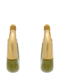 Reiss Samira hoop earrings gold tone faux black marble (British brand)