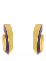 John Lewis Reiss Thalia Twist Enamel Hoop Earrings- Buy online at McGrocer