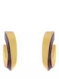 Reiss Thalia Twist Enamel hoop earrings gold tone - British product