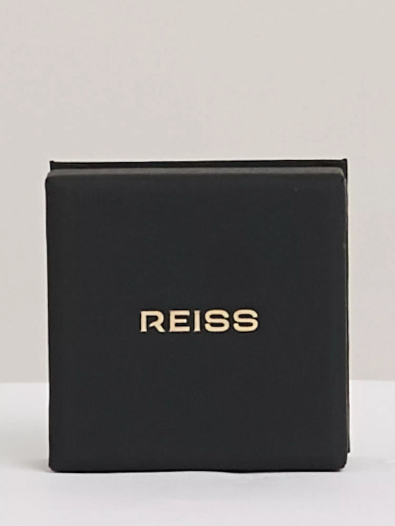 Reiss Thalia Twist Enamel hoop earrings gold tone - British product