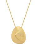 Reiss Perdita Textured Long Pendant Necklace, Gold, UK version